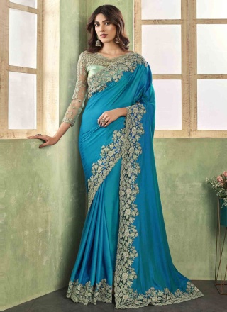 Blue Silk Trendy Saree