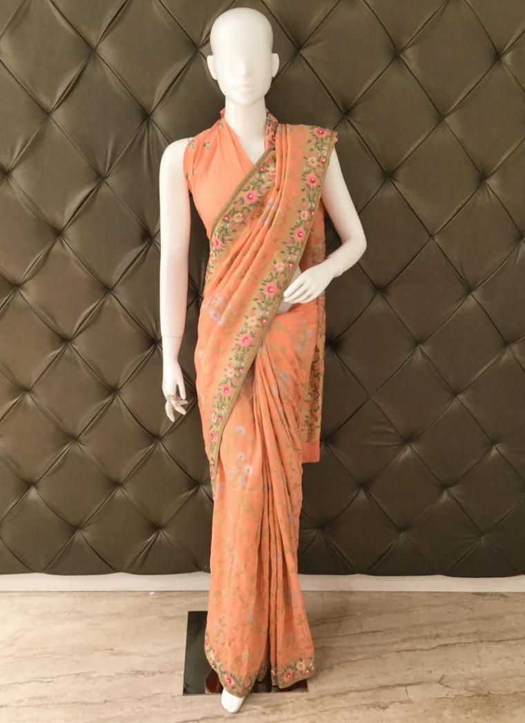 Brilliant Banarasi Brocade Silk Cut Dana Designer Saree