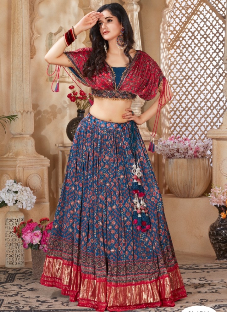 Brilliant Bandhej Print Designer Lehenga Choli