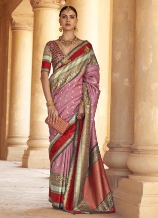 Capricious Pink Classic Saree