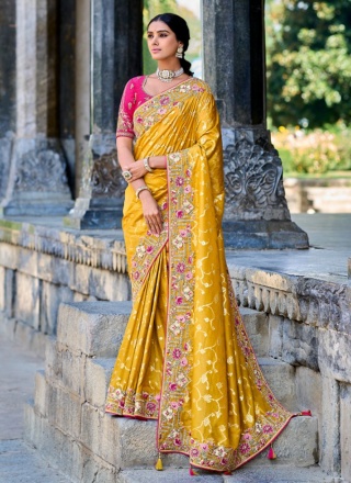 Celestial Embroidered Silk Saree