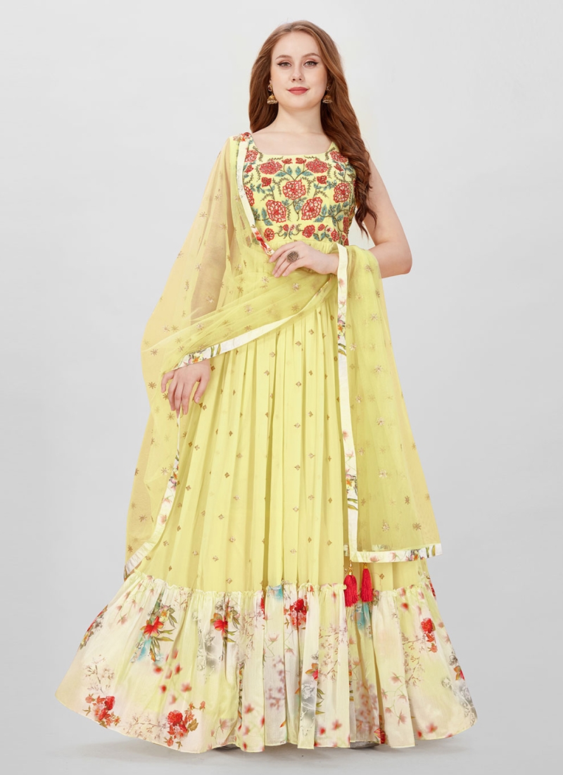 Charismatic Faux Georgette Readymade Gown