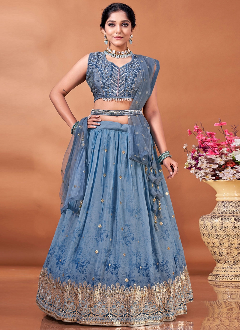 Chic Blue Lehenga Choli