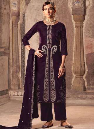 Chic Resham Reception Palazzo Salwar Kameez