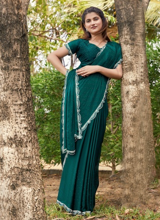 Classical Satin Silk Border Contemporary Style Saree