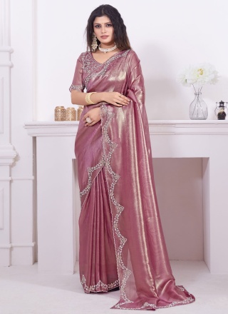 Compelling Organza Wedding Contemporary Style Saree