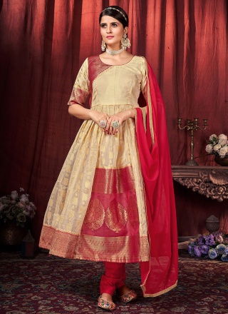 Cream Ceremonial Salwar Suit