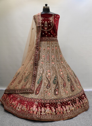 Cream Color Designer Lehenga Choli