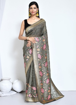 Cute Organza Trendy Saree