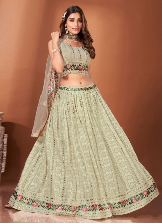 Cute Sea Green Party Lehenga Choli