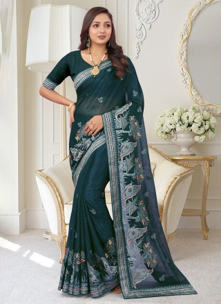 Dashing Embroidered Wedding Contemporary Style Saree