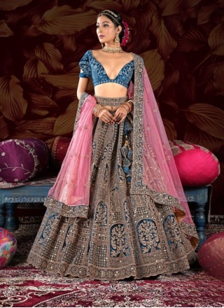 Debonair Velvet Designer Lehenga Choli