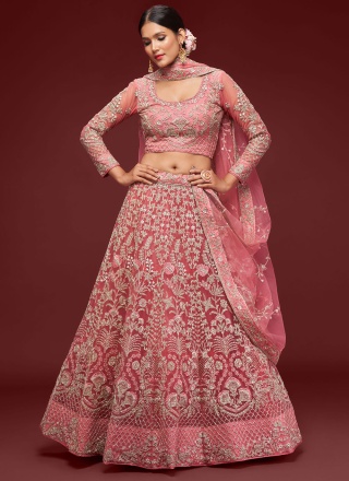 Delectable Embroidered Net Trendy Lehenga Choli