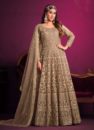 Deserving Net Embroidered Designer Salwar Kameez