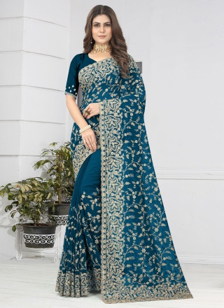 Designer Saree Diamond Georgette in Morpeach 