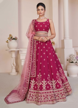 Desirable Pink Dori Work Trendy Lehenga Choli