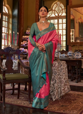 Desirable Weaving Kanjivaram Silk Designer Saree