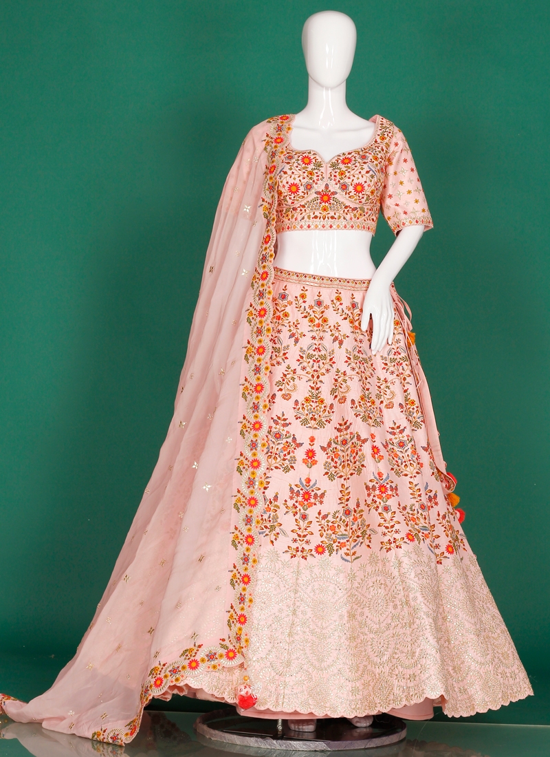 Dhupion Silk Bridal Designer Lehenga Choli