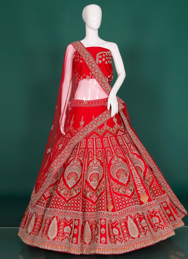 Dhupion Silk Bridal Designer Lehenga Choli