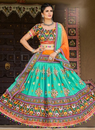 Dignified Sea Green Sangeet Lehenga Choli