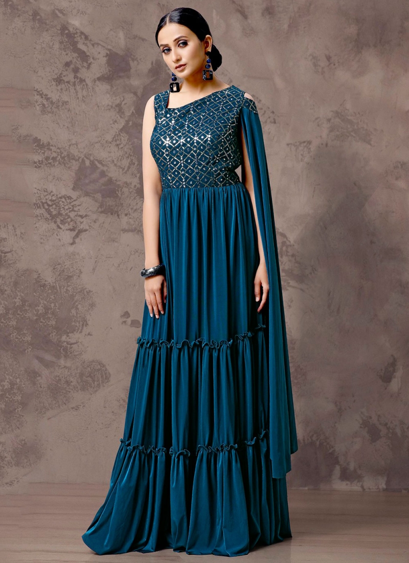 Distinctively Sequins Party Designer Gown