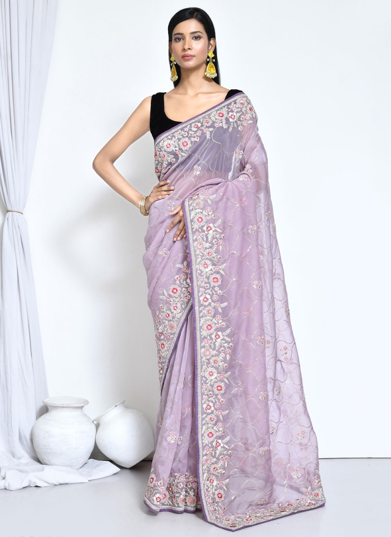 Energetic Embroidered Trendy Saree