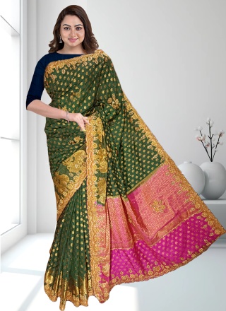 Engrossing Kanjivaram Silk Ceremonial Classic Saree