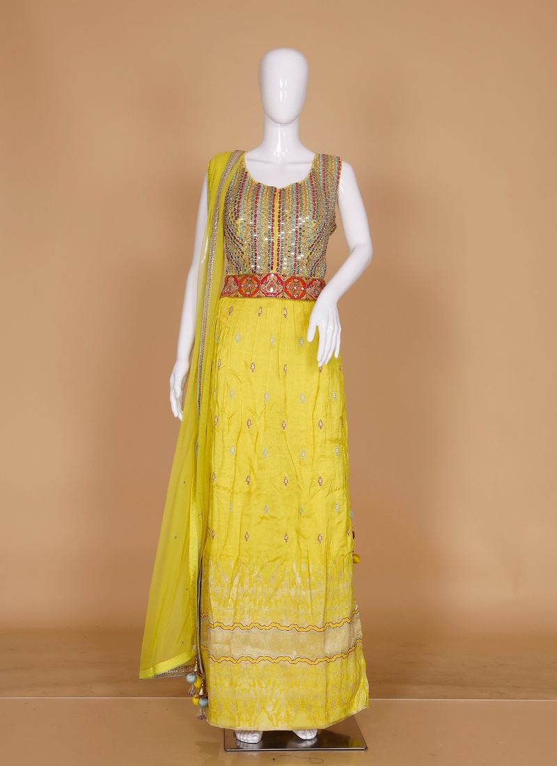 Enthrall Art Silk Ceremonial Anarkali Suit