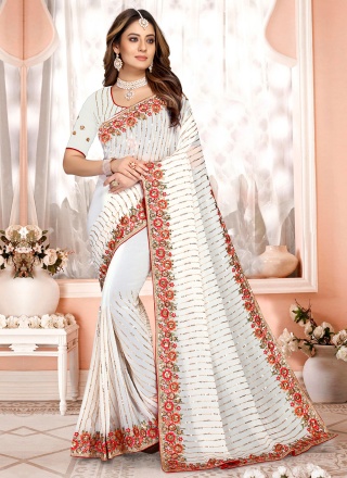 Enthralling Georgette Contemporary Saree