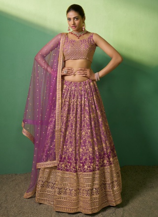 Enthralling Sequins Georgette Designer Lehenga Choli