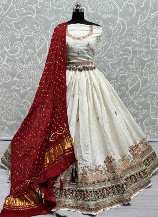 Enticing Thread Work A Line Lehenga Choli