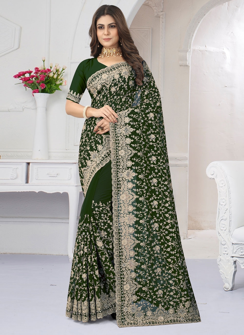 Epitome Embroidered Engagement Classic Saree