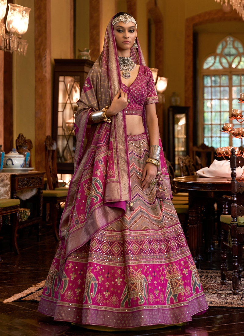 Ethnic Mirror Multi Colour Silk Readymade Lehenga Choli