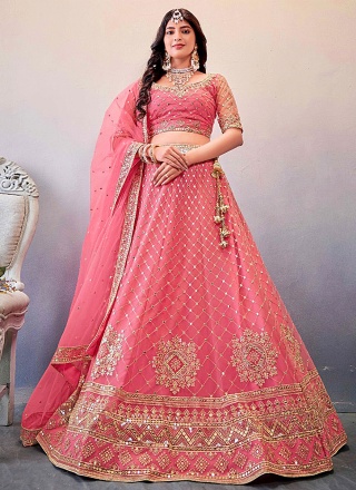 Exceeding Net Wedding A Line Lehenga Choli