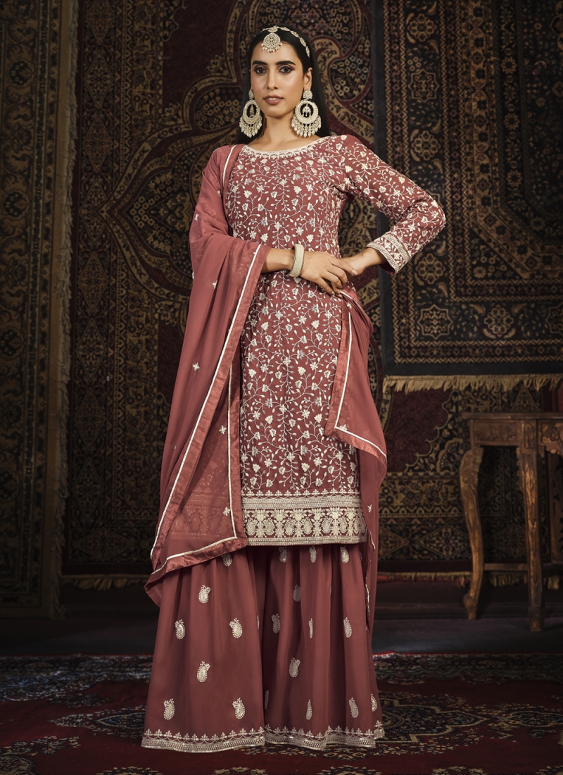 Exceptional Faux Georgette Wedding Salwar Kameez