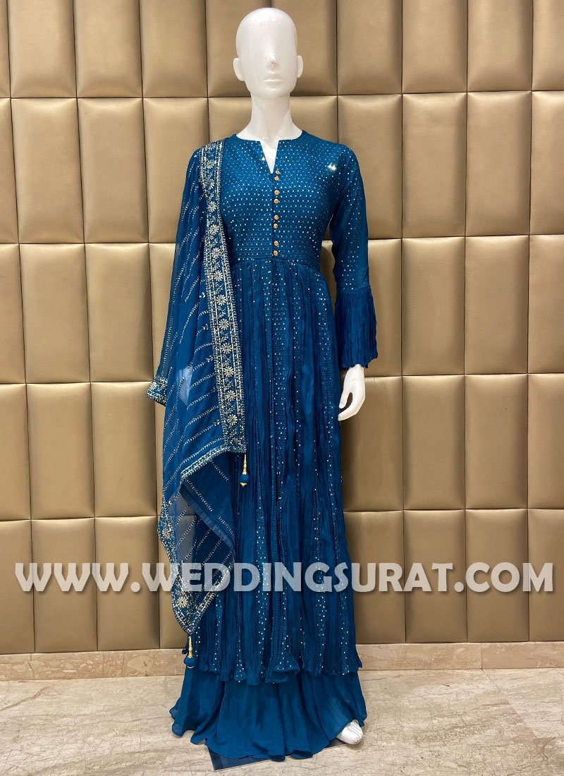 Exciting Batan Work Palazzo Suit