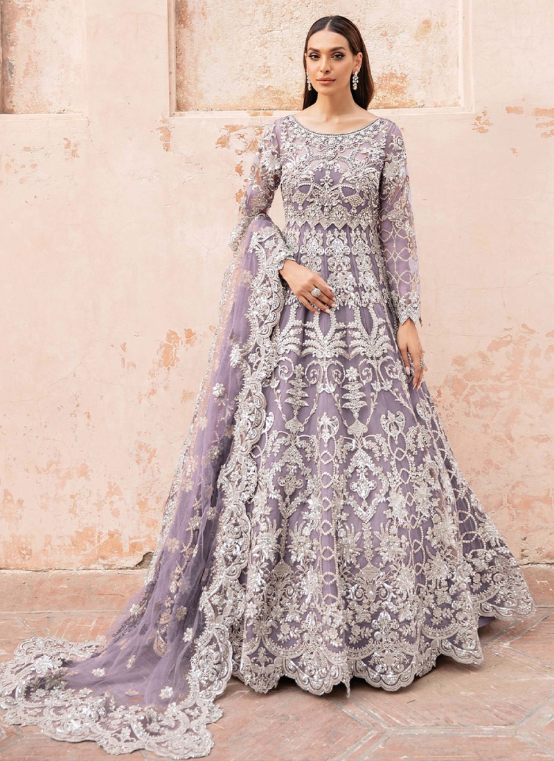 Turquoise Heavy Net Work Anarkali Gown Suit - Indian Heavy Anarkali Lehenga  Gowns Sharara Sarees Pakistani Dresses in USA/UK/Canada/UAE - IndiaBoulevard