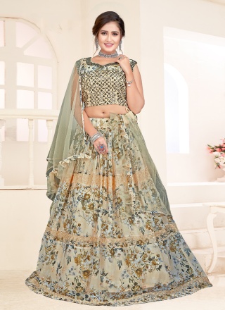 Exotic Sea Green Fancy Readymade Lehenga Choli