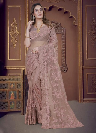 Fantastic Pink Wedding Contemporary Saree