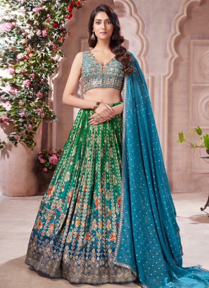 Faux Georgette Embroidered Designer Lehenga Choli