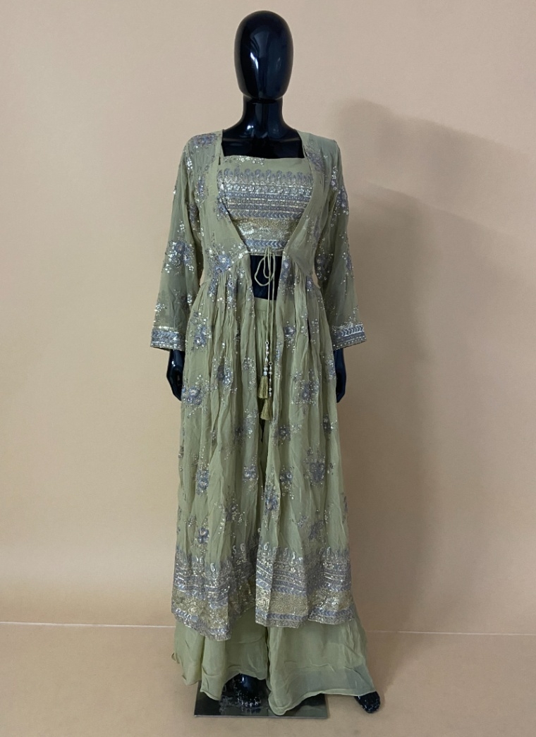 Faux Georgette Indo Western