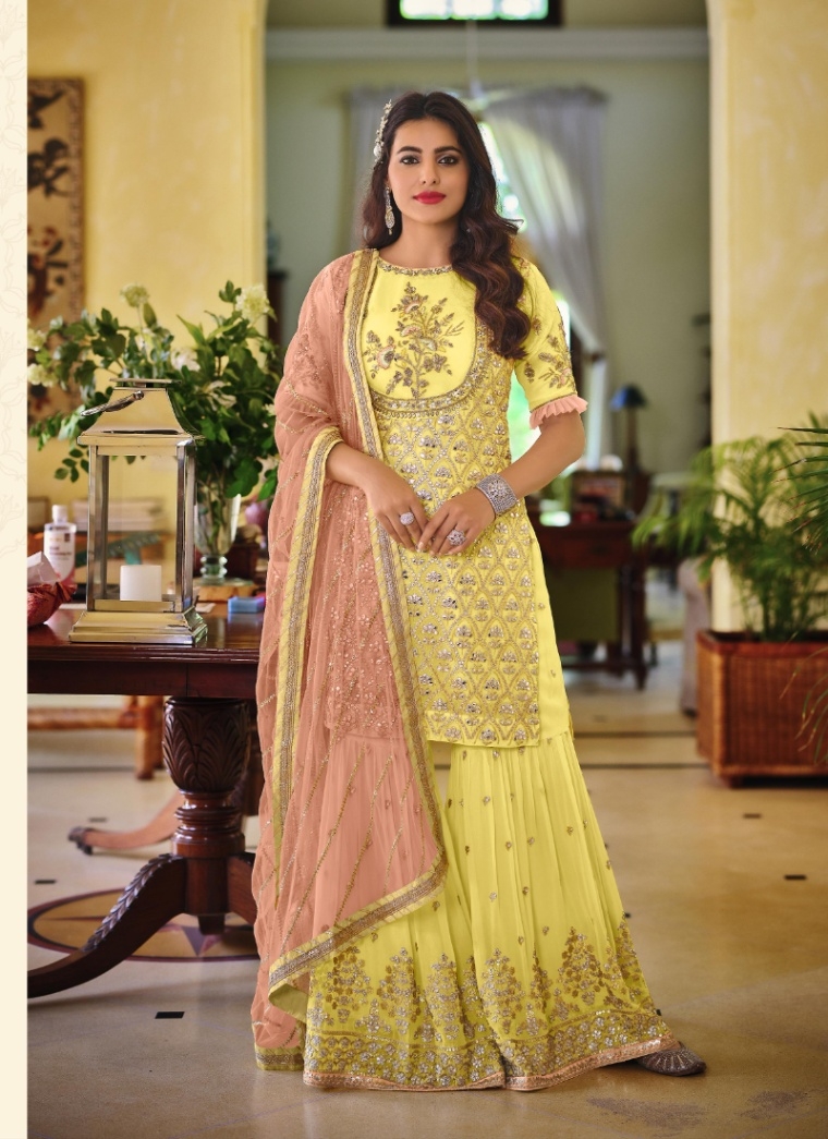 Faux Georgette Palazzo Salwar Kameez