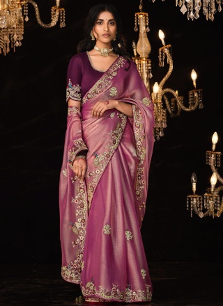 Festal Sequins Wedding Trendy Saree