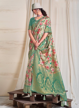 Fetching Multi Colour Digital Print Trendy Saree