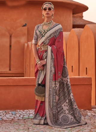 Fine Silk Multi Colour Print Saree