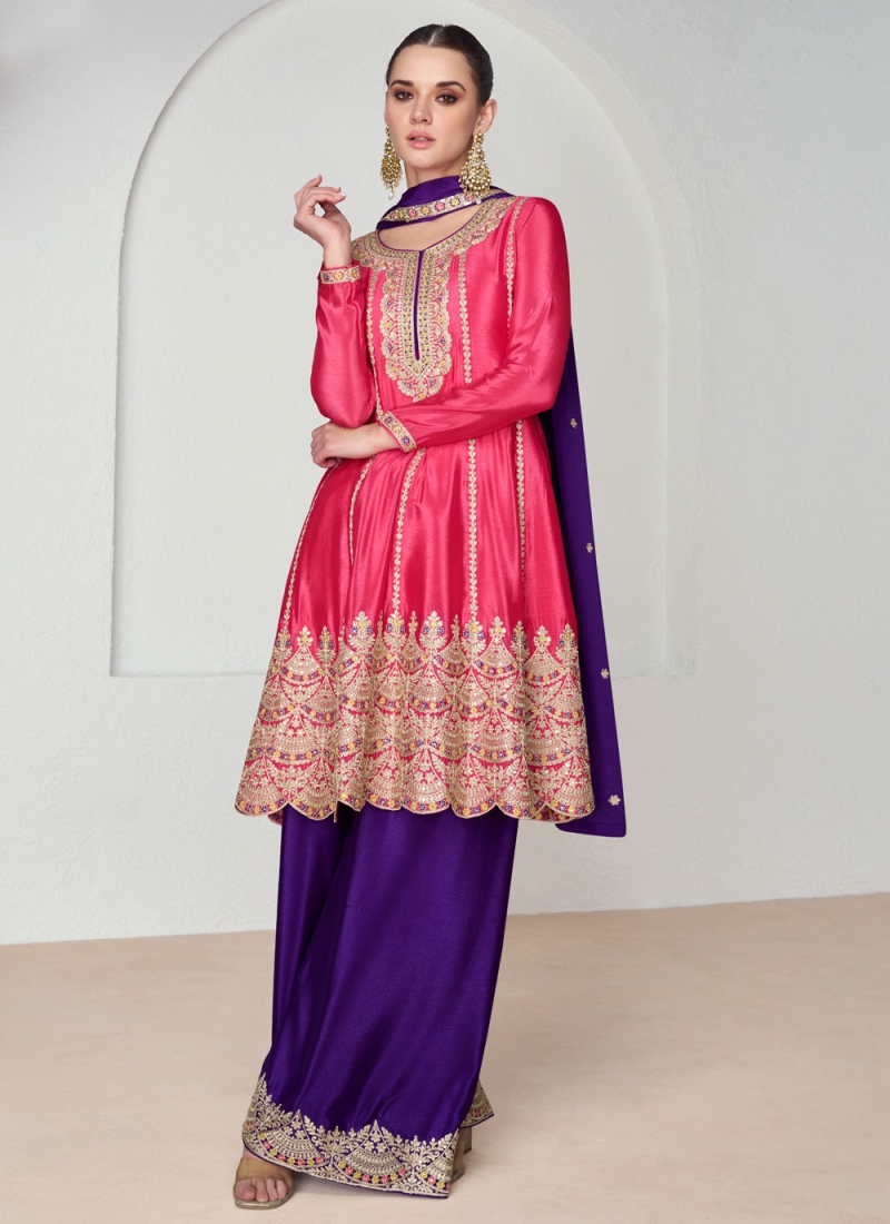 Flamboyant Chinon Sangeet Readymade Salwar Suit