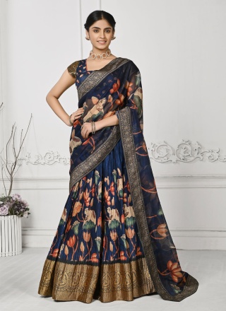 Floral Print Ceremonial Trendy Lehenga Choli