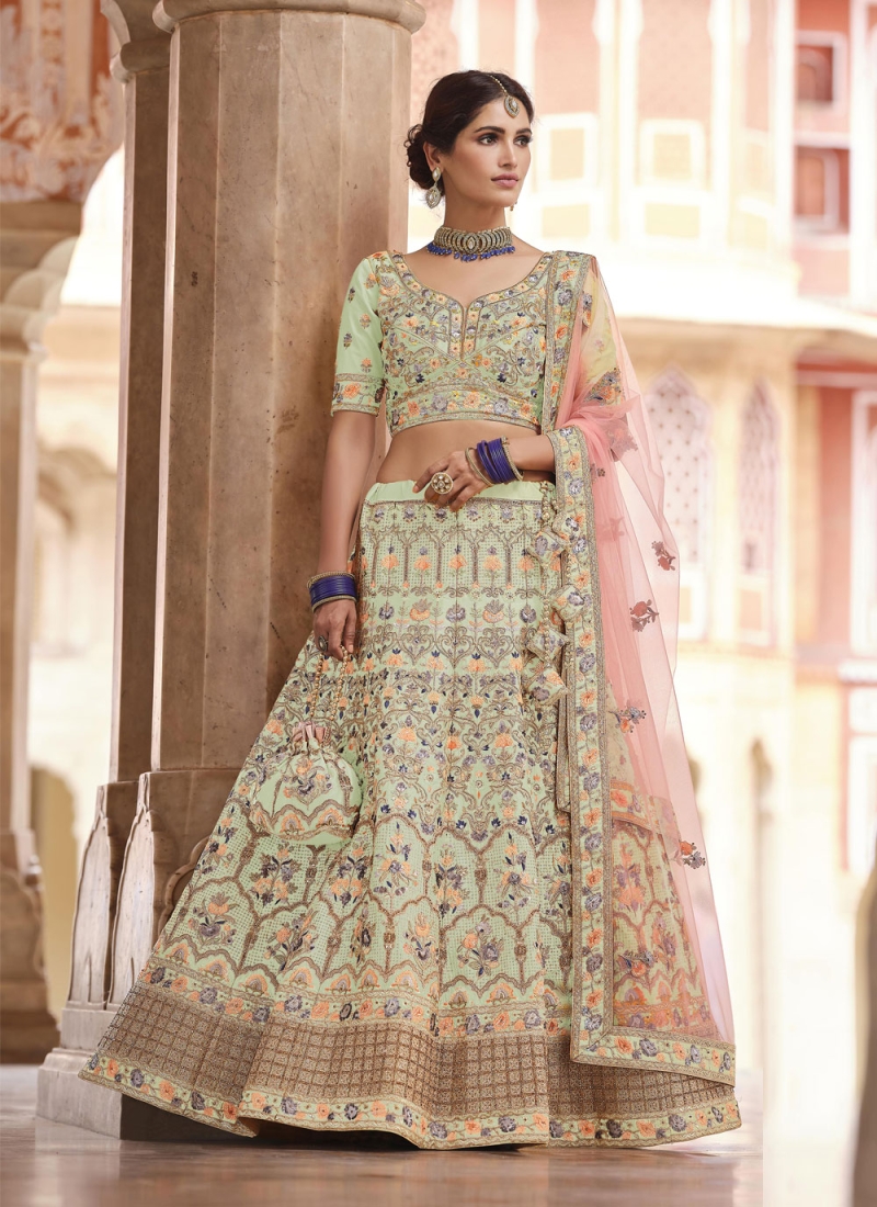 Genius Faux Crepe Designer Lehenga Choli