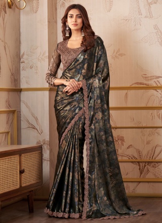 Georgette Designer Saree in Multi Colour