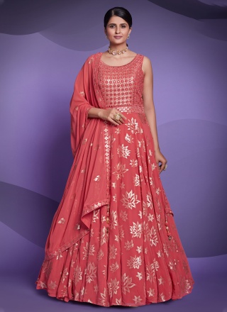 Georgette Sequins Floor Length